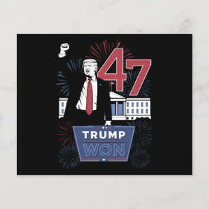 Flyer Trump Ganhou 2024 Presidente 47 América EUA