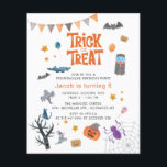 Flyer Truque de Orçamento ou Tratar Festa de aniversário<br><div class="desc">Mande os convites assustadores para uma festa de aniversário assustadora com o nosso truque ou trate convites de aniversário especiais de Halloween. O texto "Trick or Tratat" é definido enquanto o resto do texto pode ser facilmente alterado quando você clica no botão "Personalizar" acima. Este convite de aniversário de Halloween...</div>