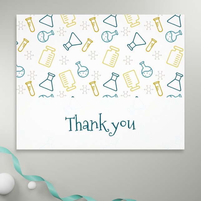 Flyer Tubos De Teste De Frasco Para Laboratórios Científ (Simple Thank you flyer for scientific related businesses)