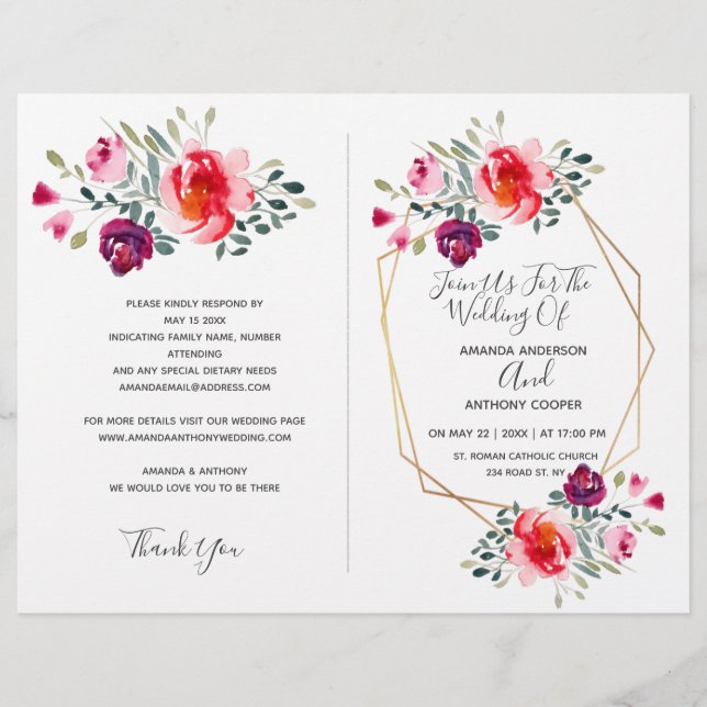 Flyer Tudo em um rsvp, convite, recepção, detalhes fl (Frente)