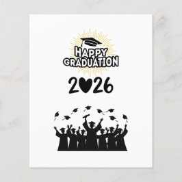 Flyer Turma de 2026 Feliz Formatura - Minimalista