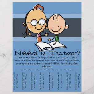 Flyer Tutor.Tutoring.Anúncio personalizável