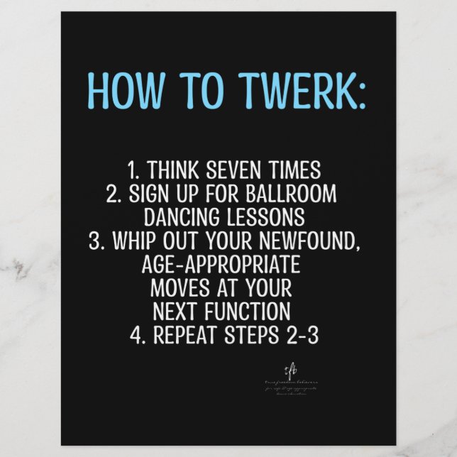 Flyer Tutorial de Twerking - NÃO! (Frente)