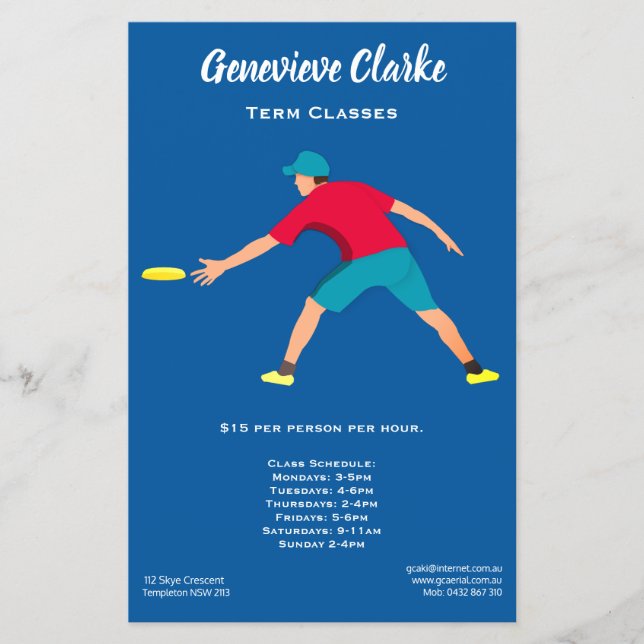 Flyer Ultimate Frisbee (Frente)