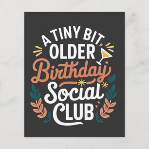 Flyer Um Clube Social de Aniversário Um Pouco Mais Antig