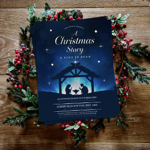 Flyer Um Conto de Natal O Rei Nasce Natividade Igreja