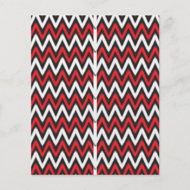 Flyer um padrão zigue-zague vermelho e preto em um grupo (Frente)
