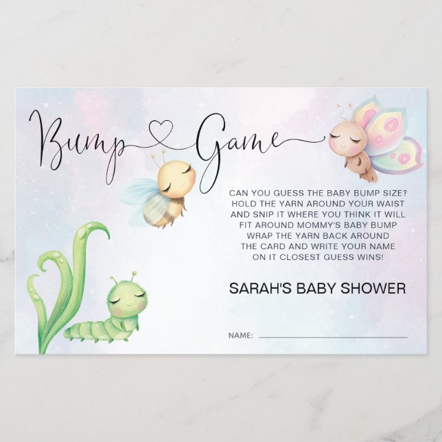 Flyer Um Pequeno Inseto De Amor, Rainbow Baby Bump Game (Frente)