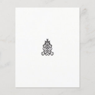 Flyer uma imagem em preto e branco de um design ornament