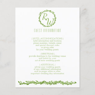Flyer Uma informação Wedding Woodsy do convidado da