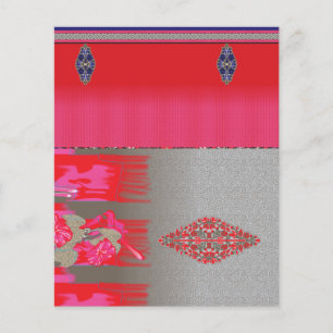 Flyer uma pintura de mulher num vestido rosa