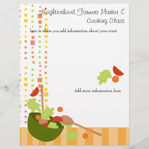 Flyer uma salada divertida e deliciosa