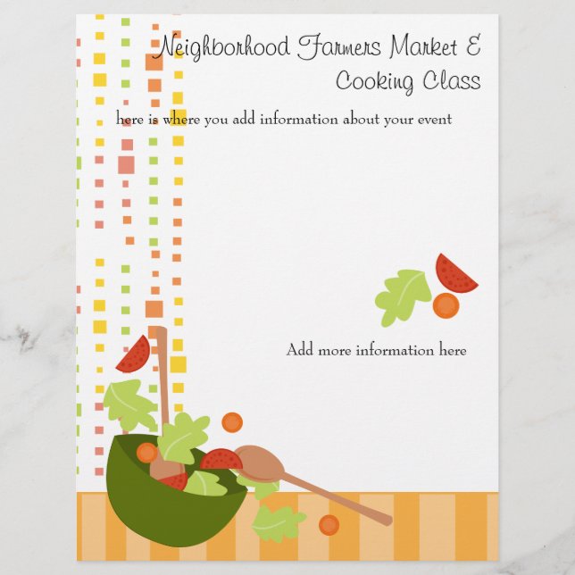 Flyer uma salada divertida e deliciosa (Frente)