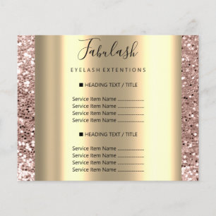 Flyer Unhas de Cabelo Dourado com Rosa de Salão de Mont