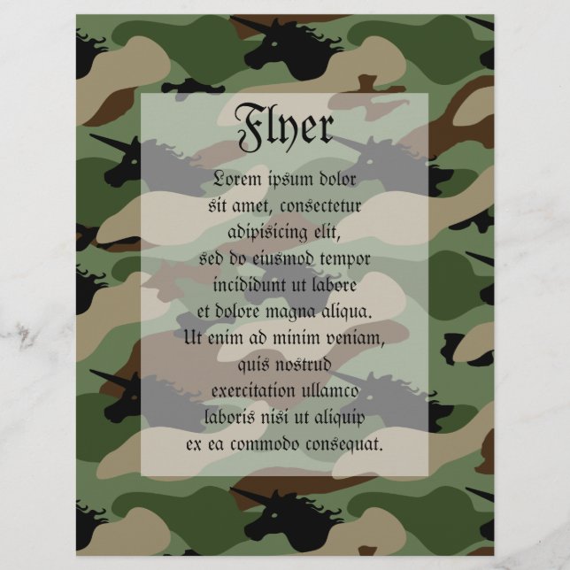 Flyer Unicorn Camouflage (Frente)