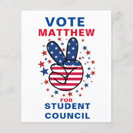 Flyer Urbana Votando para Presidente da Classe: Sinal de