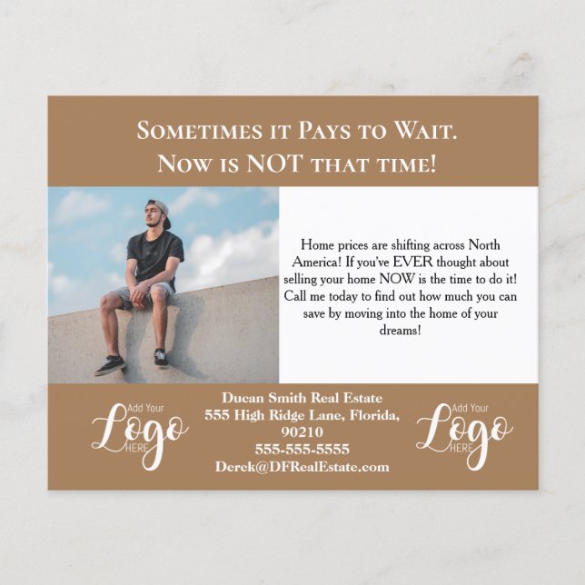 Flyer Urgent Call-to-Action Real Estate Card (Frente)