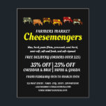 Flyer Vacas de luxo, propaganda animadora<br><div class="desc">Vacas Loucas,  Folhetos De Publicidade Mais Cheesemonger Pela Loja De Cartão de visita.</div>