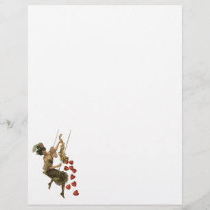 Flyer Valentine's Day Vitoriano Antigo, Dama em um Balan