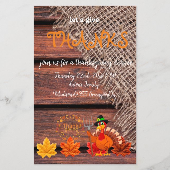 Flyer Vamos para dar Obrigados (Frente)