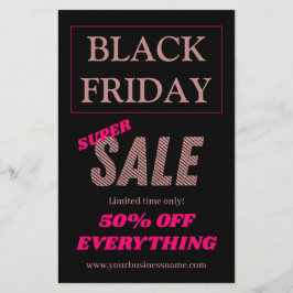 Flyer Venda / Black Friday Pink / Rosa Dourado