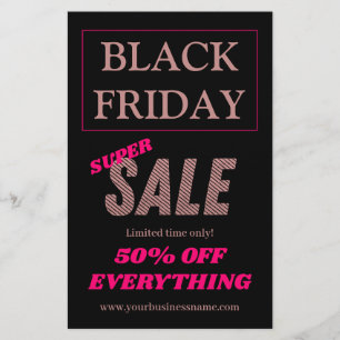 Flyer Venda / Black Friday Pink / Rosa Dourado