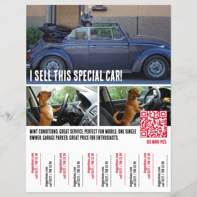 Flyer Venda de Carros com Desgarramento de Lágrimas (Frente)
