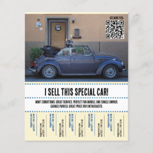 Flyer Venda de Carros com Desgarrar de Lágrimas