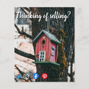 Flyer venda de correio imobiliário marketing bird house 