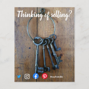 Flyer vendendo chave do marketing do imobiliário de refe