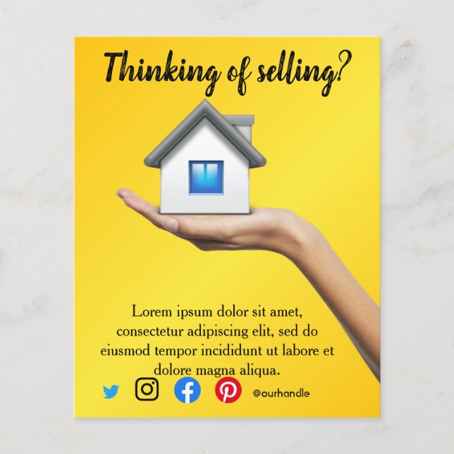 Flyer vendendo venda de marketing imobiliário de referên (Frente)