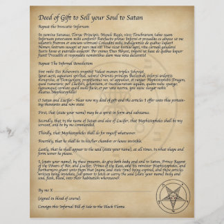 Flyer Vender sua Alma à Satã!