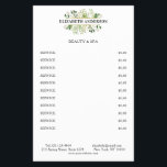 Flyer Verde Branco Verde-Botânico Moderno de Salão<br><div class="desc">Elegante,  moderno,  botânico,  preto,  verde,  passageiro branco. Edite seu produto em alguns minutos digitando seu nome,  serviço e preços. Você pode escolher a fonte,  a cor e a posição individualmente por "personalizar ainda mais".</div>