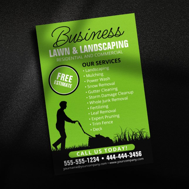 Flyer Verde Preto-Direito Paisagismo Paisagismo (Criador carregado)