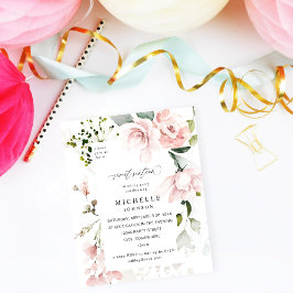 Flyer Vermelhidão Orçamental Rosa e Eucalyptus Floral Sw