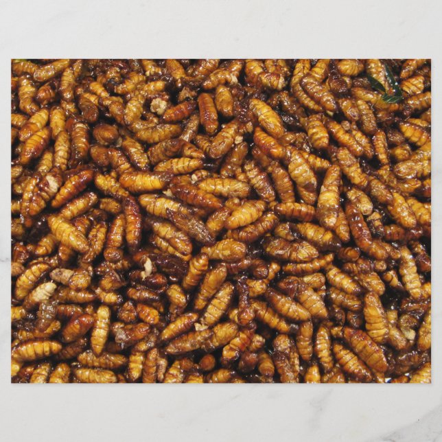 Flyer Vermes de Seda Secos... Comida da Rua Tailandesa (Frente)