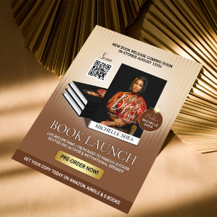 Flyer Versão de lançamento do livro de autor na moda Bro