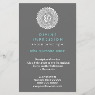 Flyer Vertical ciano divino da impressão