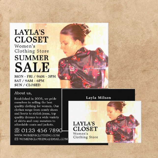 Flyer Vestido Oriental, Publicidade de Loja de Roupas Fe (Criador carregado)