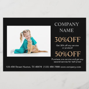 Flyer Veterinário do hospital de animais da enfermeira