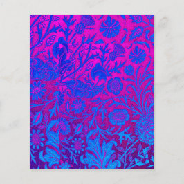 Flyer Vibrante, ombre, art nouveau, William Morris, roxo