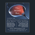 Flyer Vidro cor-de-rosa, Bar de vinho/Publicidade de vin<br><div class="desc">Vidro De Vinho Rosa,  Bar De Vinho/Folhetos De Publicidade De Vinhos Por Cartão de visita.</div>