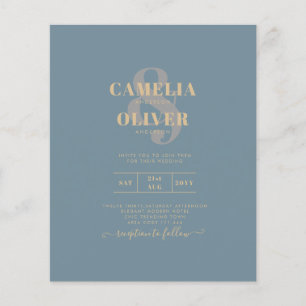 Flyer Vidro Elegante de Vidro Elegante Dourado Casamento