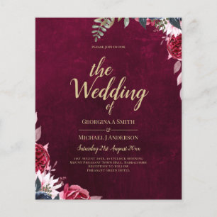 Flyer Vinho de Frutas Floral Casamento