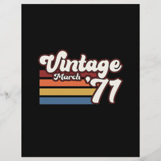 Flyer Vintage 1971 50th Birthday March