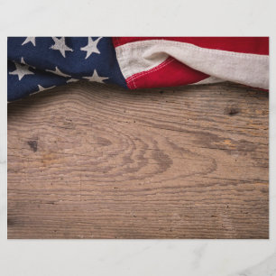 Flyer Vintage American Flag Border