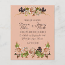 Vintage Blush & Plum Floral Budget Invye