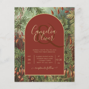 Flyer Vintage Botanical Terracotta Florals Arch WEDDING