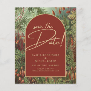 Flyer Vintage Botanical Terracotta Florals Arch WEDDING