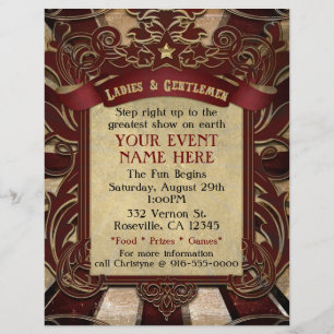 Flyer Vintage Carnaval Circus Elegante
